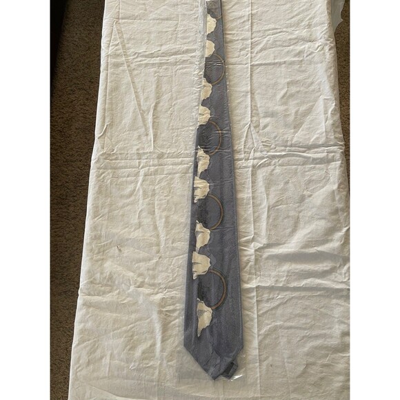 Vintage 1980’s Claude Montana Blue Iceberg 100% Silk Tie -Dead Stock - Italy - Picture 2 of 6